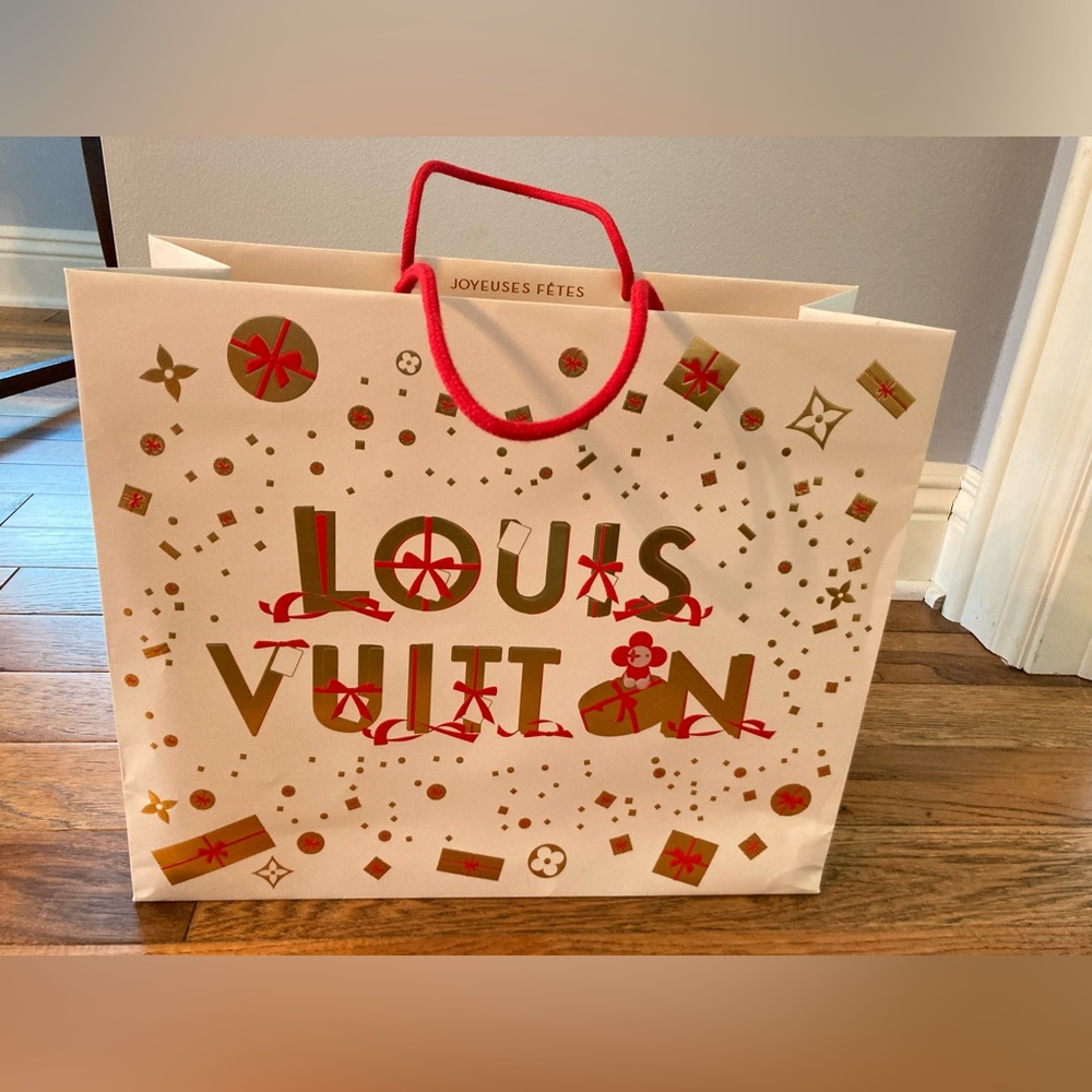 Louis Vuitton Authentic 2023 Holiday paper shopping Gift Bag